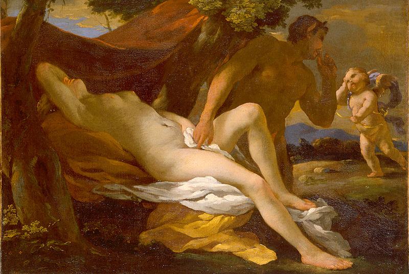 Nicolas Poussin Jupiter and Antiope or Venus and Satyr china oil painting image